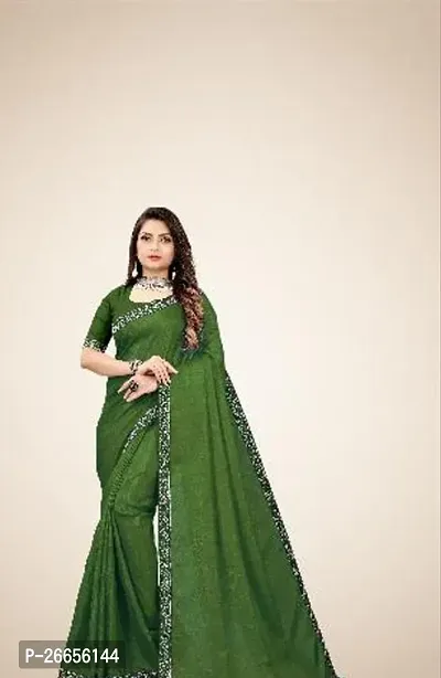 Beautiful Green Art Silk Saree For Women