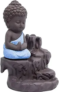 Polyresin Buddha Meditation Little Baby Monk smoke with 10 incense cone, Showpiece,,decorative items-thumb3