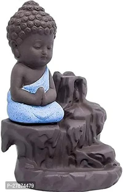 Polyresin Buddha Meditation Little Baby Monk smoke with 10 incense cone, Showpiece,,decorative items-thumb4