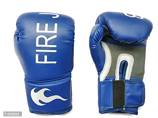 Fire Jab Pro Style Boxing Gloves For Men, 12 OZ, Blue And Gray