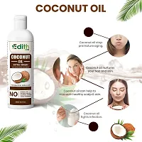 EDITH Coconut Hair Oil - 300 ml | For Strong, Thick  Shiny Hair | Clinically Tested to Reduce 50% Hairfall in 4 Weeks | Controls Dandruff | Prevents Dull  Damaged Hair | Good for Scalp Health | Enri-thumb1