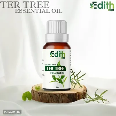 Edith Naturals Tea tree Essential Oil 100% Pure for Reduce Acne, Pimple, Wrinkle, Fine Lines Ageing Problem  Makes Soft Clean Natural Healthy Glowing Skin-15 ml-thumb0
