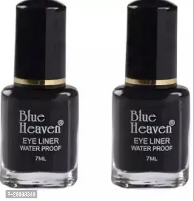 Amazing Blue Heaven Eye Liner waterproof Black Color for Women (Pack of 2)