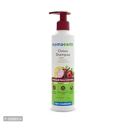 Mamaearth Onion Hair Fall Shampoo for Hair Growth  Hair Fall Control, with Onion Oil  Plant Keratin 250ml-thumb0