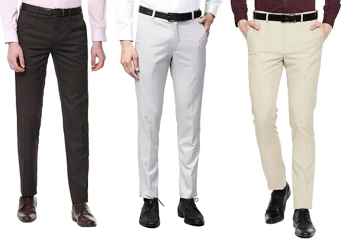 Buy Arrow Regular Fit Autoflex Formal Trousers - NNNOW.com