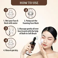 Coffee Foaming Face Wash For Skin Brightening, Acne And Oil Control Face Wash With Built In Brush.-thumb4