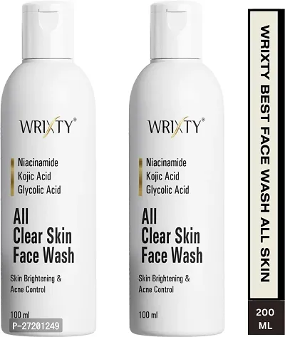 Niacinamide, Kojic Acid, And Gylcolic Acid For Oily Skin Pigmentation Acne Or Pimples Fash Wash Pack Of 2