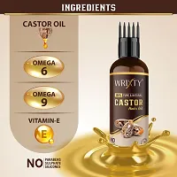 Premium Cold Pressed Pure Castor Oil To Support Hair Growth Conditioning Hair Thickening Lustre And Shine Anti-Hair -100 Ml Each, Pack Of 2-thumb2