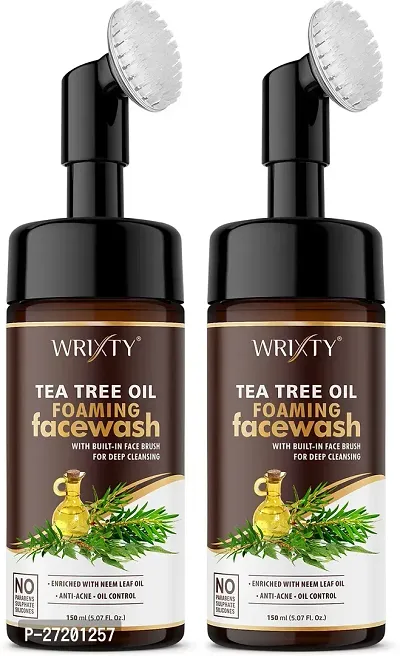 Tea Tree Foaming Skin Clearing Normal To Oily Skin With Tea Tree And Salicylic Acid For Acne And Pimples. Pack Of 2