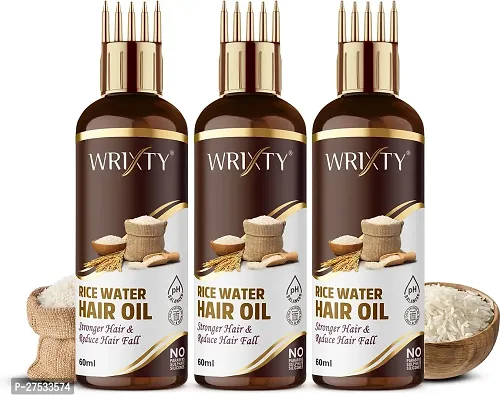 Rice Water Hair Oil Strengthen Protect And Grow Your Hair-60 Ml Each, Pack Of 3