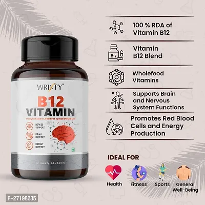 Vitamin B12 Tablets 500mcg -Active form of Methyl cobalamin B12 Supplement Pack Of 3-thumb4