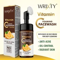 Brightening Vitamin C Foaming Face Wash With Built-In Face Cleanser Brush For Deep Cleansing, Bright Beauty Spot-Less Glow-thumb1