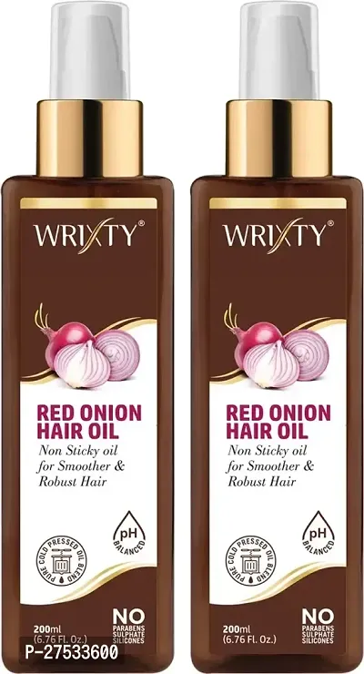 Red Red Onion Hair Oil For Hair Regrowth And Hair Fall Control -200 Ml Each, Pack Of 2