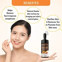 Ubtan Foaming Face Wash With Brush With Sandal Wood Oil ,Turmeric And Saffron For Skin Brightening ,Tan Removal ,Deep Cleansing .-thumb3