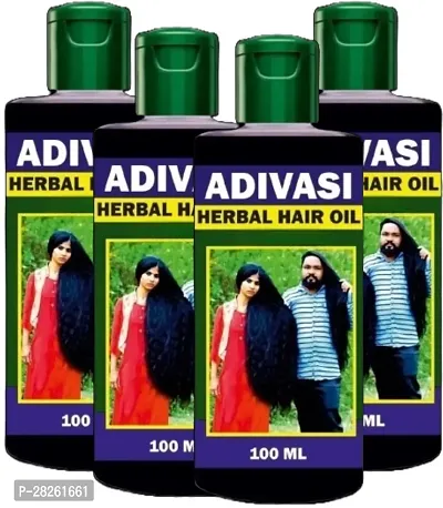 Adivasi Herbal Hair Oil- 100 ml Each, Pack Of 4-thumb0