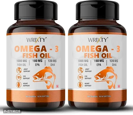 Omega 3 Fish Oil for Brain, Heart And Joint Health Pack Of 2