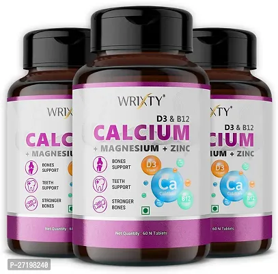 Calcium Magnesium Zinc Vitamin D3 And B12 Pack Of 3