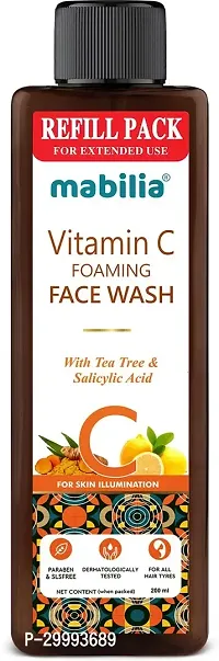 Vitamin C Foaming With Refill Pack For Spot Removal, Blackhead Remover Face Wash 200 ML-thumb0