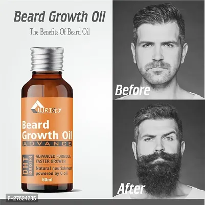 Beard Growth Oil Advanced 60Ml Beard Growth Oil For Redensyl And Dht Booster, Nourishment And Moisturization, No Harmful Chemicals Hair Oil-thumb2