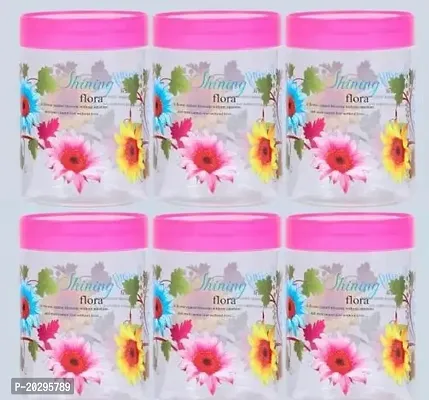 Shining Pink Flora Jar and Containers Pack of 6-thumb0