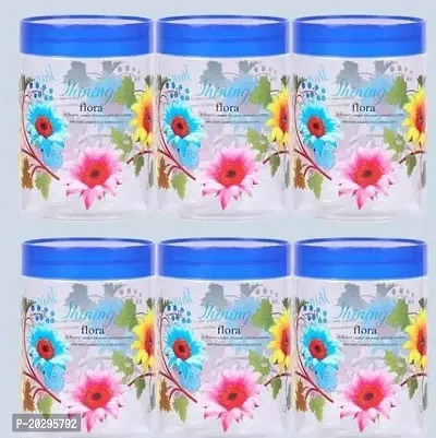 Shining Flora Jar and Containers Blue Pack of 6