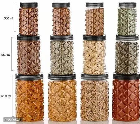 Plastic Jar and Containers for Kitchen (Pack of 12)-thumb0
