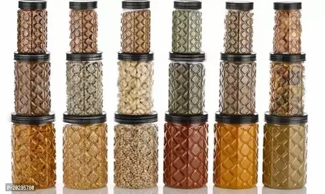 Plastic Jar and Containers for Kitchen (Pack of 18)-thumb0