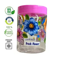 Shining Pink Flora Jar and Containers Pack of 8-thumb1