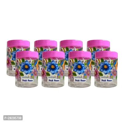 Shining Pink Flora Jar and Containers Pack of 8-thumb3