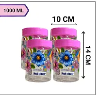 Shining Pink Flora Jar and Containers Pack of 4-thumb2