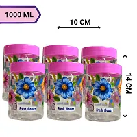 Shining Pink Flora Jar and Containers Pack of 6-thumb4