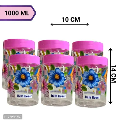 Shining Pink Flora Jar and Containers Pack of 6-thumb5