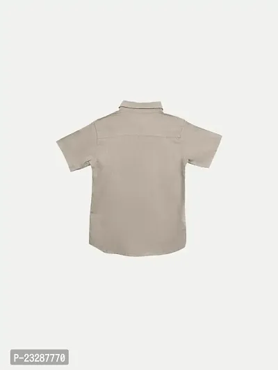 Rad prix Teen Boys Beige Solid Casual Shirt-thumb2