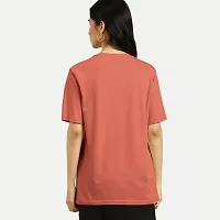 Rad prix Women Printed Orange T-Shirt-thumb3