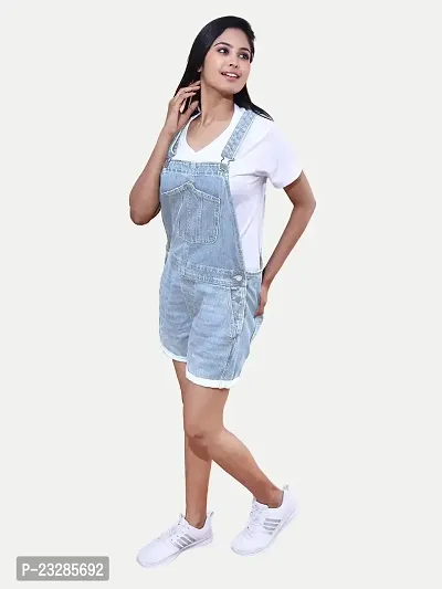 Rad prix Women Light Blue Denim Dungarees-thumb2