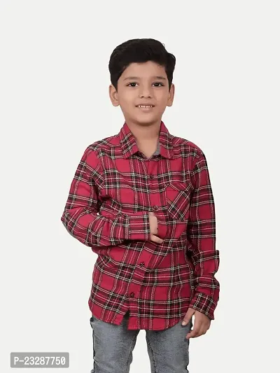 Rad prix Teen Boys Red Checked Casual Shirt-thumb2