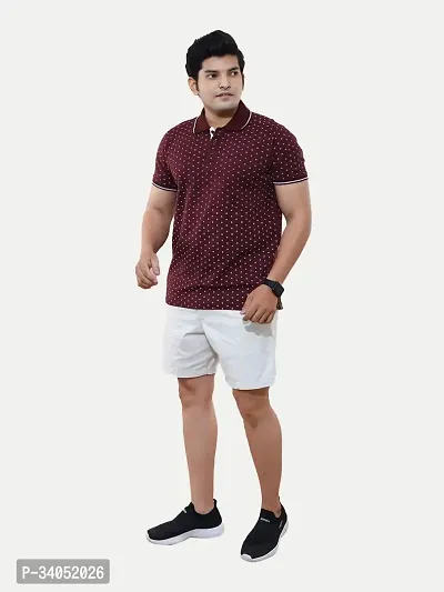 Stylish Maroon Cotton T-Shirt For Men-thumb2