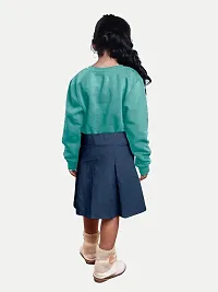 Rad prix Girls Blue Corduroy Short Skirt-thumb3