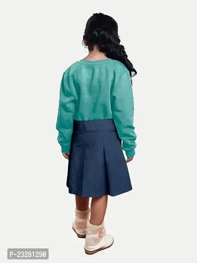 Rad prix Girls Blue Corduroy Short Skirt-thumb4