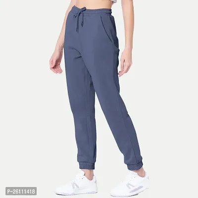 Womens Dark grey  Solid Joggers-thumb3