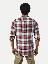 Rad prix Men Red Checked Regular Fit Casual Cotton Shirt-thumb3