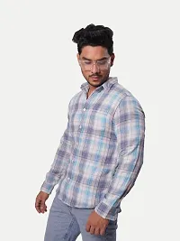 Rad prix Men White Checked Regular Fit Casual Cotton Shirt-thumb3