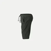 Elegant Green Cotton Solid Shorts For Boys-thumb2