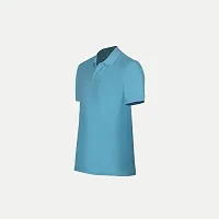 Mens Basic Aqua Polo Tshirt-thumb1