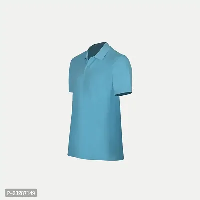 Mens Basic Aqua Polo Tshirt-thumb2