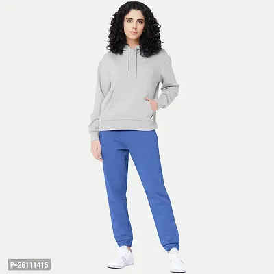 Womens Navy   Solid Joggers-thumb4