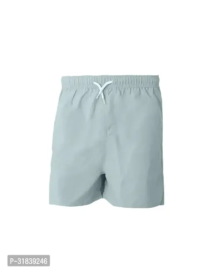 Boys Sky Blue Solid Casual Shorts-thumb0