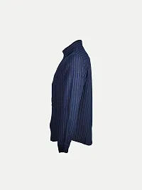 Rad prix Men Blue Striped Full Sleeves Shirt-thumb2