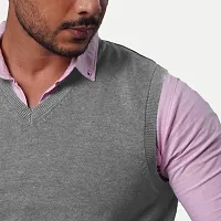 Rad prix Mens Solid Sweatshirts Sleeveless - Grey Colour-thumb2