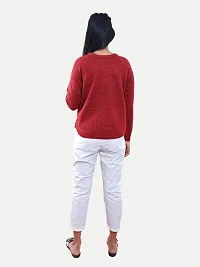 Women Red Lurex Pullover-thumb1